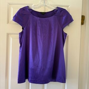Theory Silk Lowther Blouse Purple Size Medium